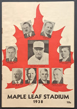 Load image into Gallery viewer, 1938 Toronto Maple Leaf Stadium International Baseball Program Buffalo Bisons
