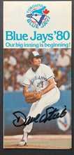 Load image into Gallery viewer, 1980 Toronto Blue Jays Signed Autographed Dave Stieb Ticket Brochure MLB Vtg
