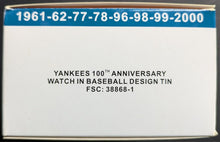 Load image into Gallery viewer, 2003 New York Yankees 100th Anniversary Wristwatch + Tin MLB Baseball Vintage

