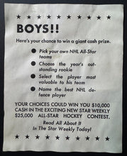 Load image into Gallery viewer, 1964/65 Toronto Star Hockey Photo Red Wings Alex Delvecchio Contest On Reverse
