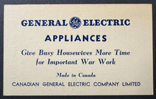 Load image into Gallery viewer, 1941/42 Vintage Toronto Maple Leafs Pocket NHL Hockey Schedule General Electric
