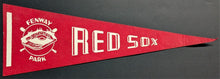 Load image into Gallery viewer, Circa 1960&#39;s Boston Red Sox Fenway Park Mini Pennant MLB Baseball Stadium VTG
