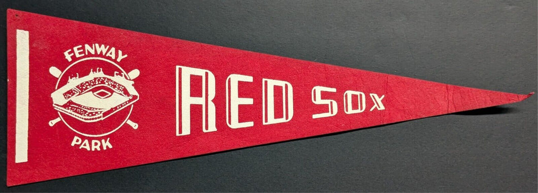 Circa 1960's Boston Red Sox Fenway Park Mini Pennant MLB Baseball Stadium VTG