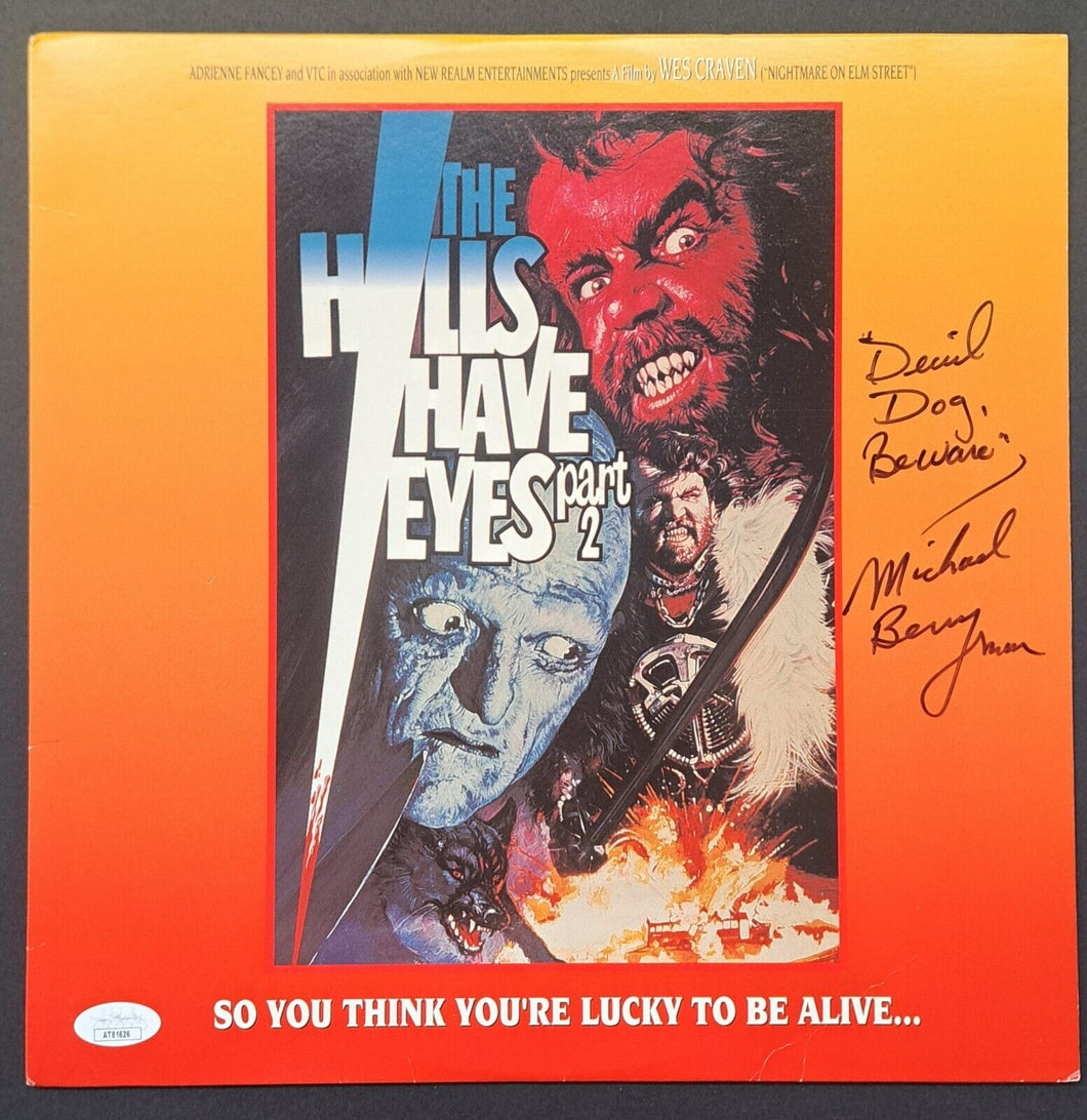 1993 Michael Berryman Autographed Laser Disc Album Cover JSA Authenticated