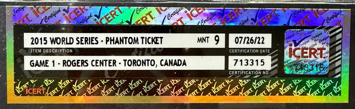 2015 Toronto Blue Jays MLB Phantom World Series Ticket Rogers Center i ...