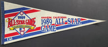 Load image into Gallery viewer, 1989 MLB AllStar Game Pennant From Anaheim Stadium Home Of The California Angels
