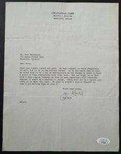 Load image into Gallery viewer, 1960s Jim Hall Champion Driver Signed Letter On Chaparral Cars Letterhead JSA
