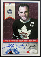 Ted Kennedy Autographed Signed Hockey HoF Card Montreal Canadiens JSA NHL