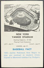Load image into Gallery viewer, 1969 Fleer New York City NYC Yankee Stadium Card Vintage Baseball MLB
