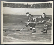 1943-44 NHL Hockey Detroit Red Wings Toronto Maple Leafs Type 1 Vintage Photo