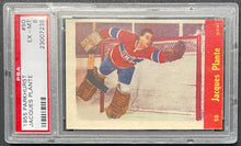 Load image into Gallery viewer, 1955 Parkhurst #50 Jacques Plante Montreal Canadiens NHL Hockey RC PSA 6 EX-MT
