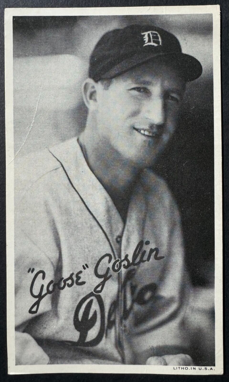 Goudey 1936 Wide Pen Card Of Detroit Tigers Hall Of Famer Goose Goslin Vtg MLB