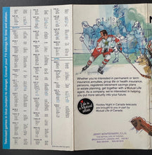 Load image into Gallery viewer, 1980/81 Vintage Mutual Life Full NHL Hockey Schedule
