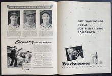 Load image into Gallery viewer, 1943 World Series Program St. Louis Cardinal New York Yankees Games 3 + 4+ 5 MLB
