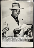 Joe Lewis Original Associated Press Photo Boxing Stamped Black & White Vintage