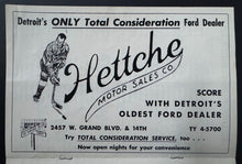 Load image into Gallery viewer, Red Wings Vs Maple Leafs Vintage Pre-Season NHL Program Terry Sawchuk 1st Game
