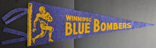 Load image into Gallery viewer, 1950s Winnipeg Blue Bombers Vintage CFL Football Team Logo Pennant
