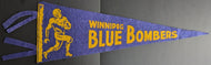 1950s Winnipeg Blue Bombers Vintage CFL Football Team Logo Pennant
