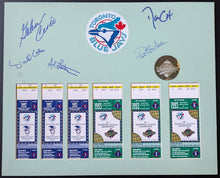 Load image into Gallery viewer, 1993 Toronto Blue Jays World Series Ticket Display Multi Signed x5 MLB Vtg
