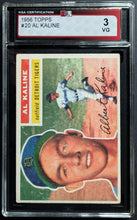 Load image into Gallery viewer, 1956 Al Kaline Detroit Tigers Topps Vintage Baseball Card #20 Graded KSA 3 VG

