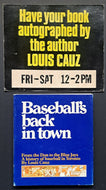 Baseball's Back in Town Louis Cauz Autographed Signed Book + Sign MLB Blue Jays