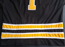 Load image into Gallery viewer, 1948-49 Boston Bruins #1 Vintage Replica Road Black NHL Hockey Jersey Jaydee XXL
