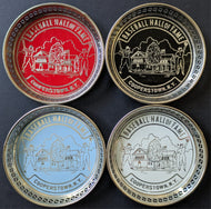 Baseball Hall of Fame Set of 4 Multi Color Coasters Vintage Cooperstown MLB