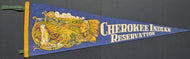 Circa 1940s Cherokee Indian Reservation Vintage Pennant