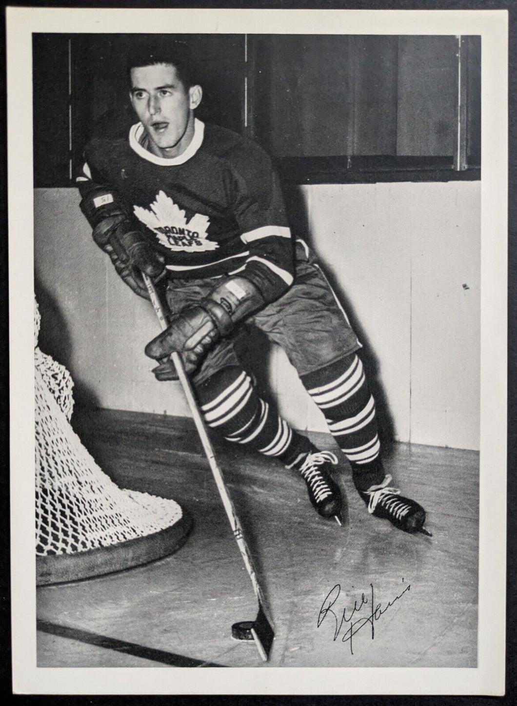 1960s Billy Harris York Peanut Butter Premium Photocard Toronto Maple Leafs NHL