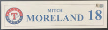 Load image into Gallery viewer, Mitch Moreland Texas Rangers Game Used 2015 ALDS G5 Locker Name Plate MLB Holo
