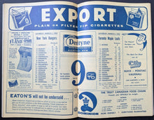 Load image into Gallery viewer, 1962 Toronto Maple Leafs New York Rangers Maple Leaf Gardens Program Vintage NHL
