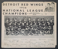 1935/36 Detroit Red Wings NHL Team Issued Photo Vintage Hockey Stanley Cup