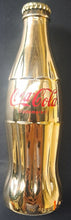 Load image into Gallery viewer, Gold Coca Cola Bottle Soda Coke Collectible Vintage Promotional Advertising
