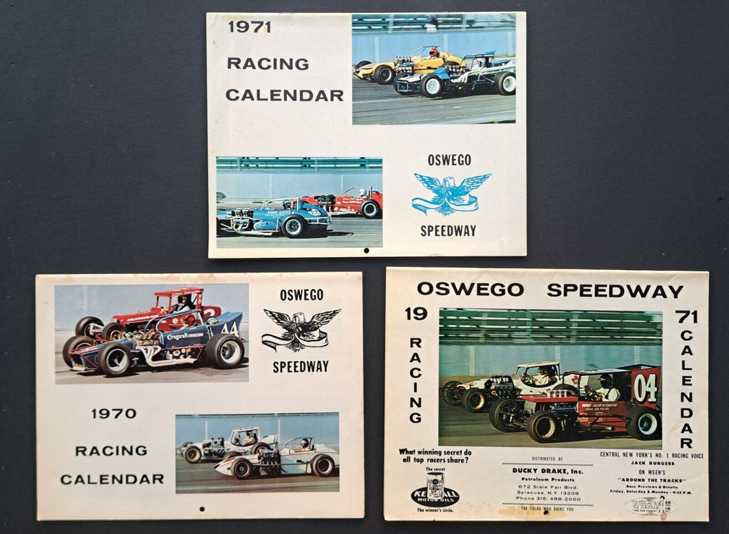 1970 And 1971 Oswego Speedway Racing Calendars Auto Cars NASCAR Whelen