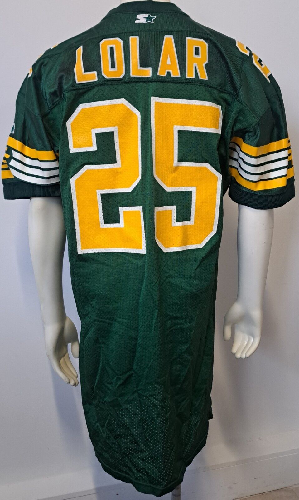 Morries Lolar Game Used Edmonton Eskimos CFL Starter Grey Cup Football Jersey