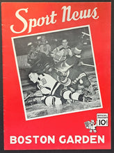 Load image into Gallery viewer, 1941 NHL Stanley Cup Quarterfinal Playoff Boston Garden Vintage Hockey Program

