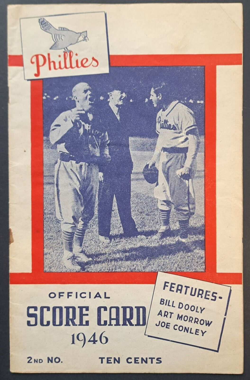 1946 Philadelphia Phillies Blue Jay Logo Vintage Baseball MLB Program
