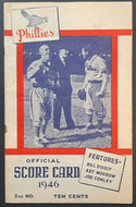 1946 Philadelphia Phillies Blue Jay Logo Vintage Baseball MLB Program