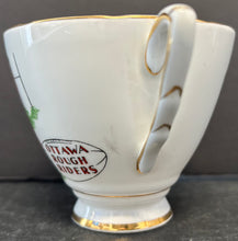 Load image into Gallery viewer, Ottawa Rough Riders 1950s CFL Tea Cup + Saucer Bone China Royal Stafford Grey Cup
