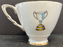 Load image into Gallery viewer, Ottawa Rough Riders 1950s CFL Tea Cup + Saucer Bone China Royal Stafford Grey Cup
