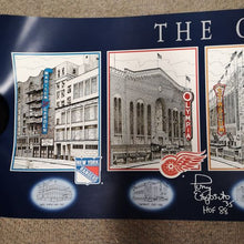 Load image into Gallery viewer, Autographed Johnny Bower And Tony Esposito Original Six Arena Poster
