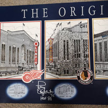 Load image into Gallery viewer, Autographed Johnny Bower And Tony Esposito Original Six Arena Poster
