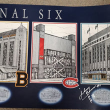 Load image into Gallery viewer, Autographed Johnny Bower And Tony Esposito Original Six Arena Poster

