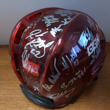 Load image into Gallery viewer, Autographed 2002 ECHL Northern Conference All-Star Team CCM Red Helmet
