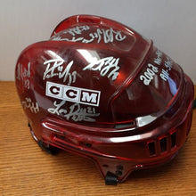 Load image into Gallery viewer, Autographed 2002 ECHL Northern Conference All-Star Team CCM Red Helmet
