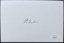 Load image into Gallery viewer, Pierre Elliot Trudeau Autographed Signed Index Card Former Prime Minister JSA
