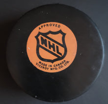 Load image into Gallery viewer, NJ Devils Crested Viceroy NHL Game Puck 1979-1983
