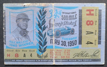 Load image into Gallery viewer, 1980 64th Indy 500 Ticket Racing Johnnie Parsons
