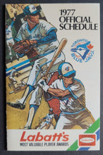 Load image into Gallery viewer, 1977 Toronto Blue Jays 1st Season Schedule Baseball MLB
