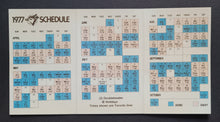 Load image into Gallery viewer, 1977 Toronto Blue Jays 1st Season Schedule Baseball MLB
